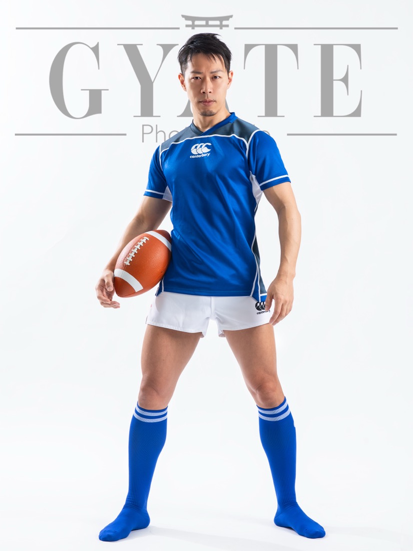 ラグビーウェアでのスポーツポートレート作例