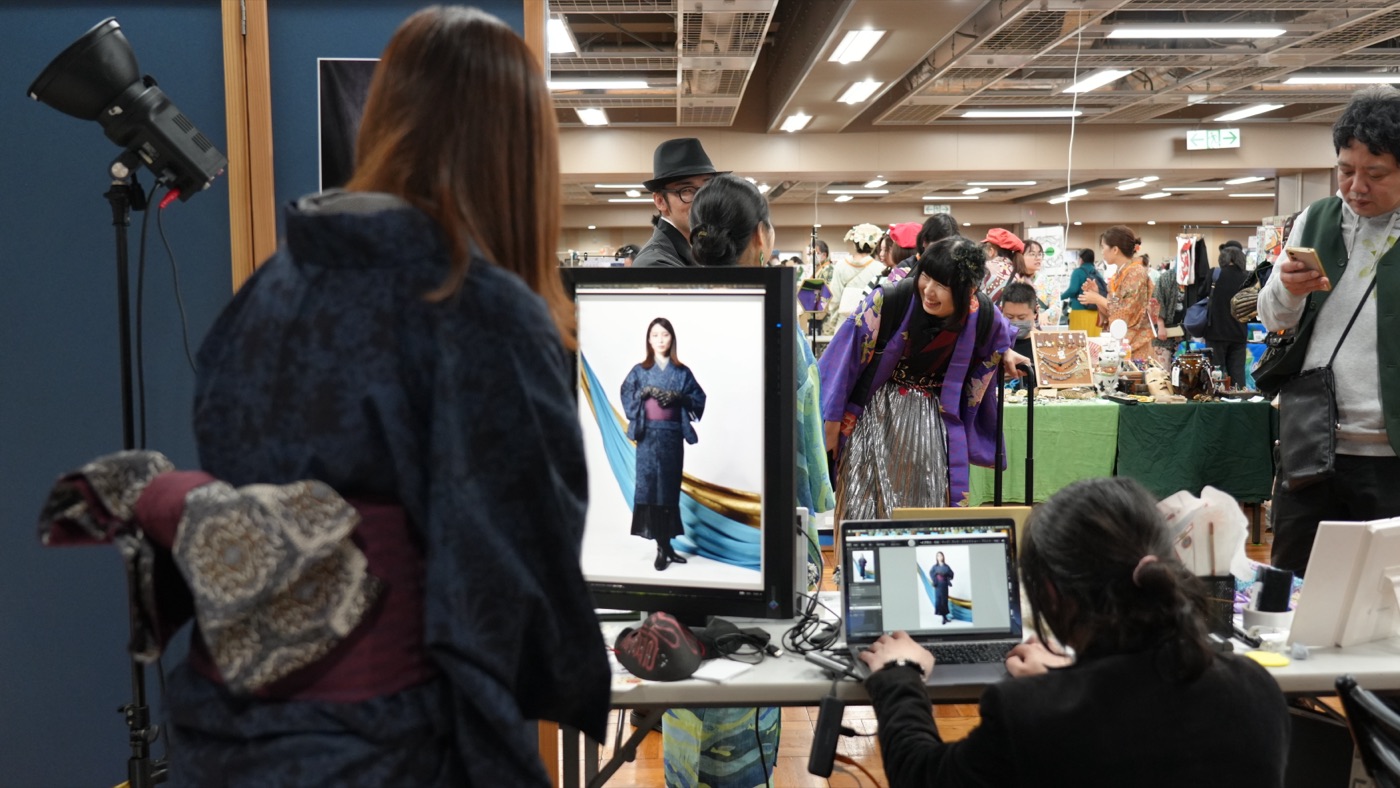 フォトブース設営の様子